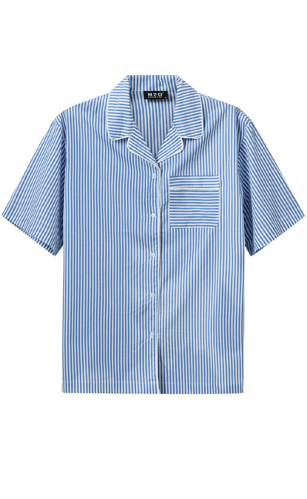 H2O Skjorte - Rønne Essential - Blue/White Stripe