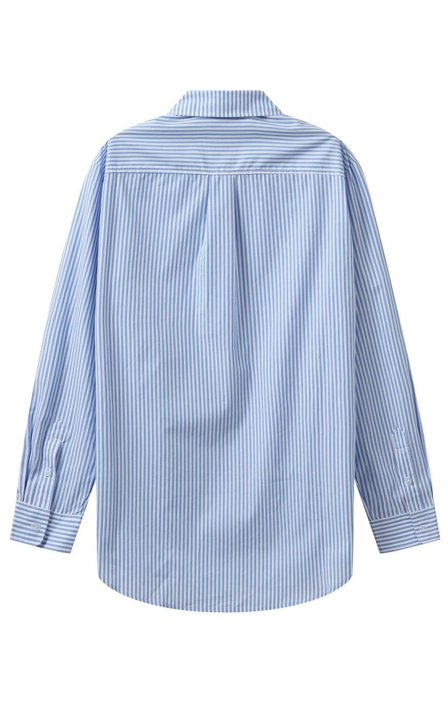 H2O Skjorte - Rønne Essential LS - Blue/White Stripe