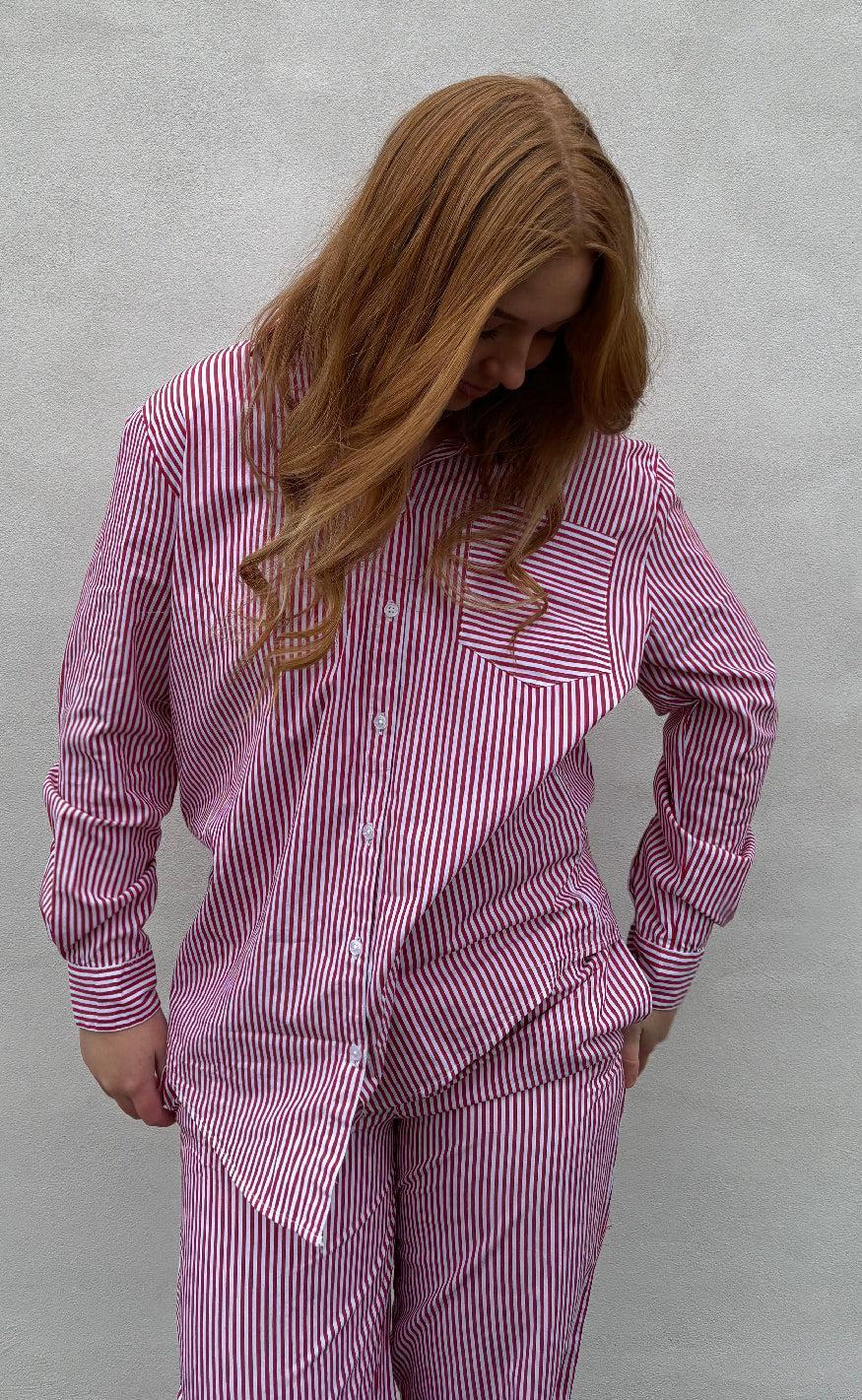 H2O Skjorte - Rønne Essential LS - Red/White