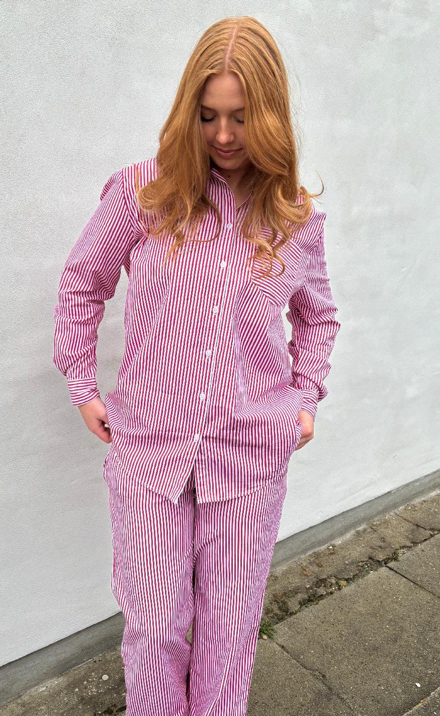 H2O Skjorte - Rønne Essential LS - Red/White