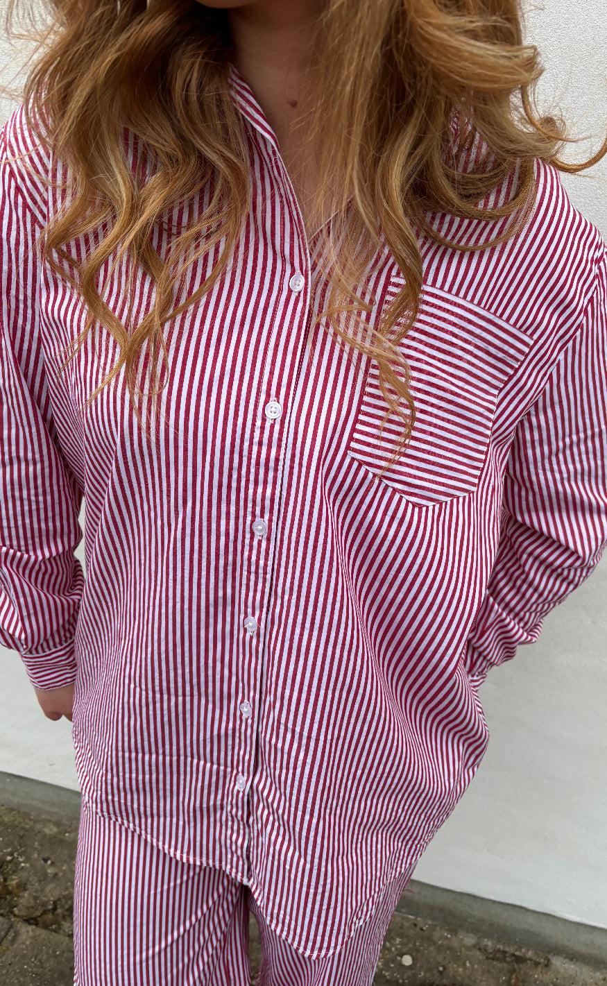 H2O Skjorte - Rønne Essential LS - Red/White