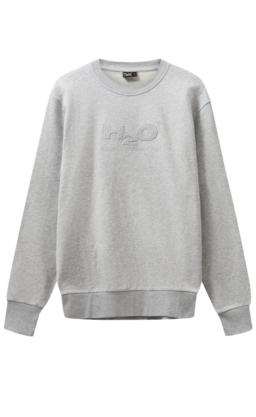 H2O Sweater Logo Sweat O Neck Lt. Grey Mel
