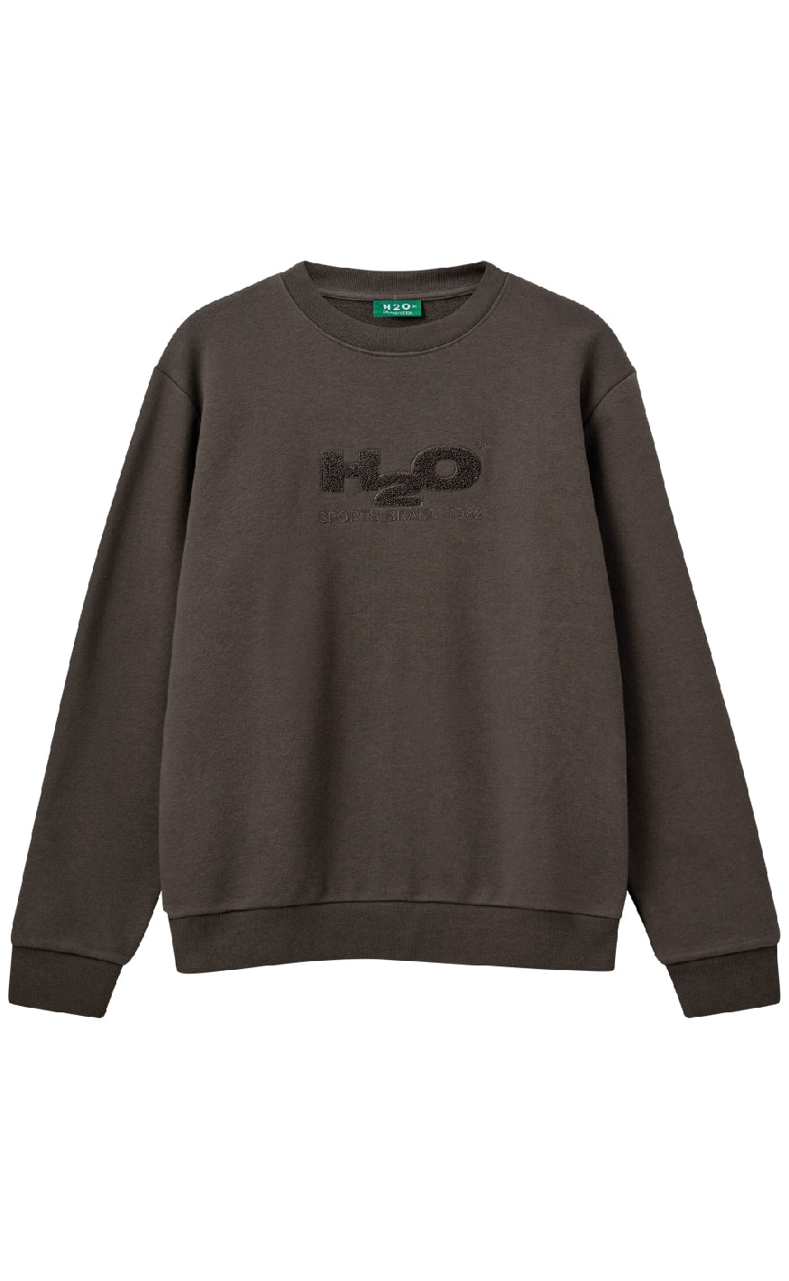 H2O Sweatshirt - Logo O'neck - Espresso