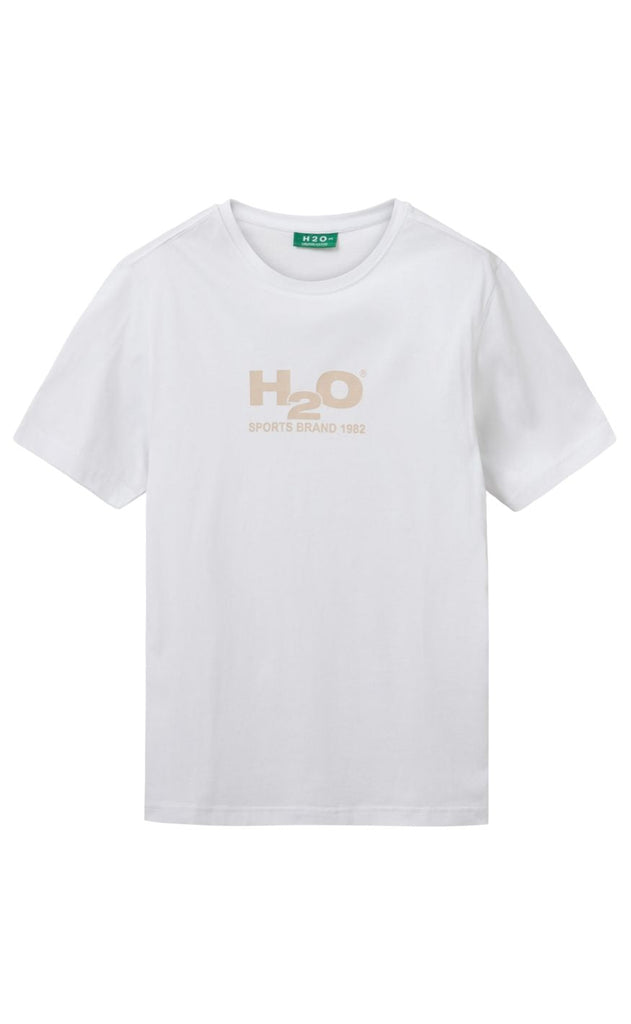 H2O T-Shirt - Logo - White/Chalk