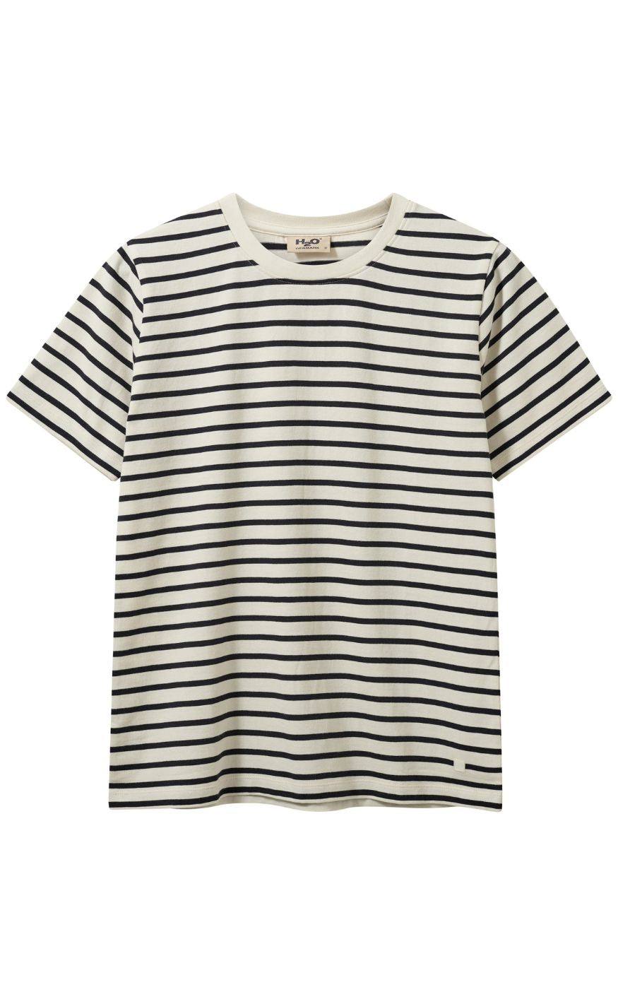 H2O T-Shirt - Skagen Striped - Cream White/Navy