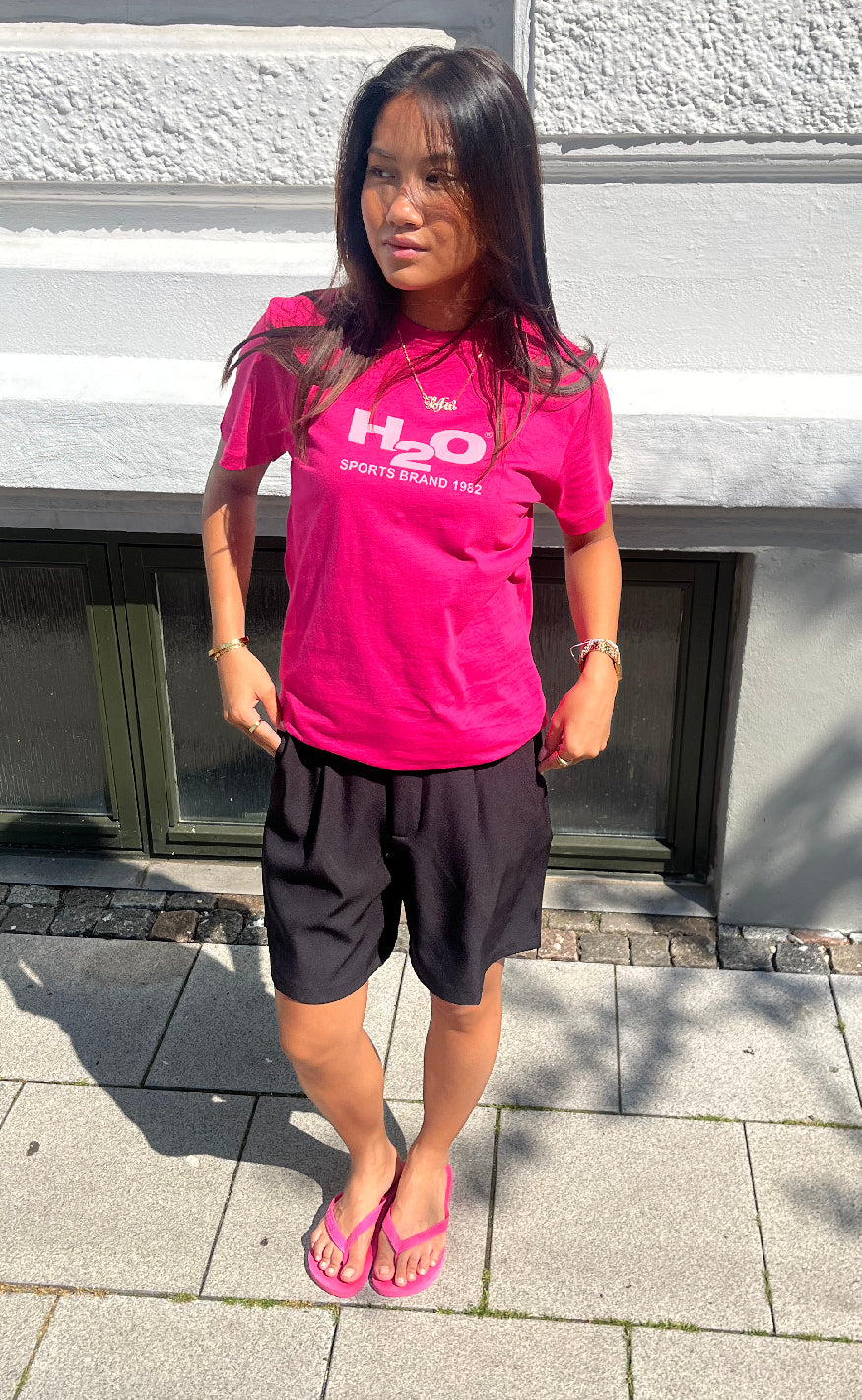 H2O T-shirt - Logo - Wild Pink