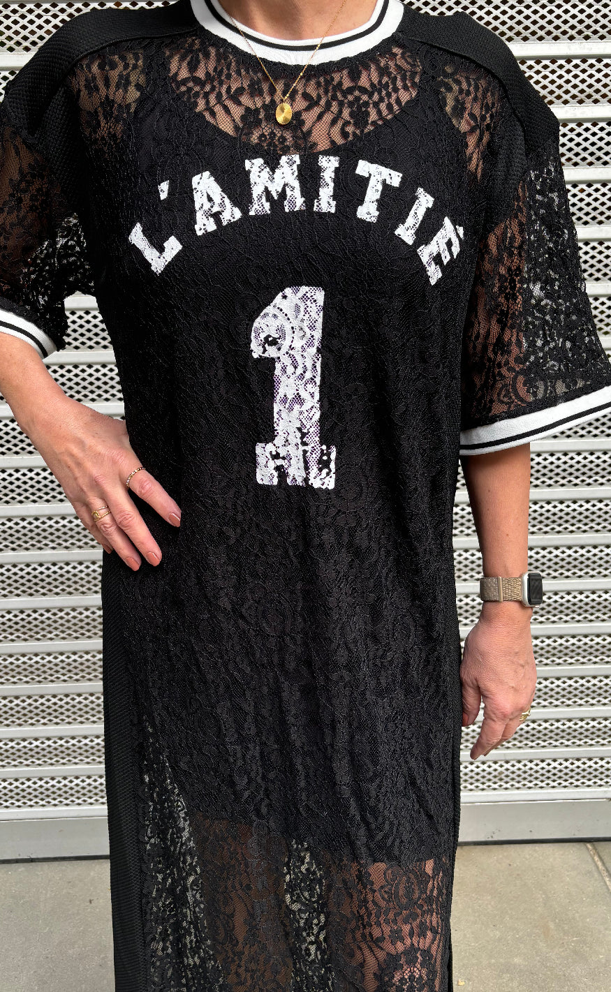 Haute L'Amitié Kjole - Lace Football - Black
