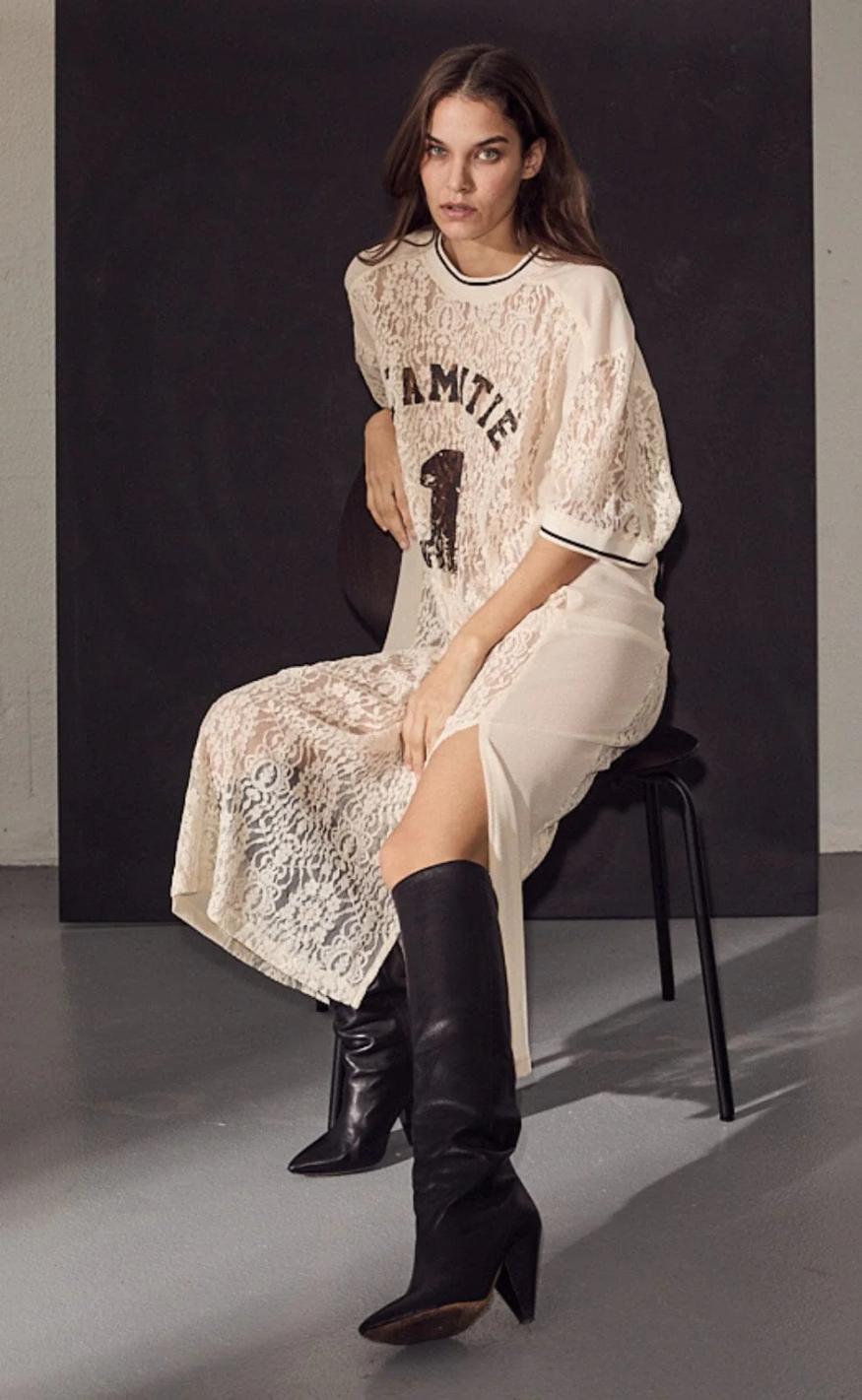 Haute L'Amitié Kjole - Lace Football - Pearl