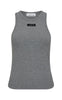 Haute L'Amitié Tanktop - Rib Badge - Grey Melange