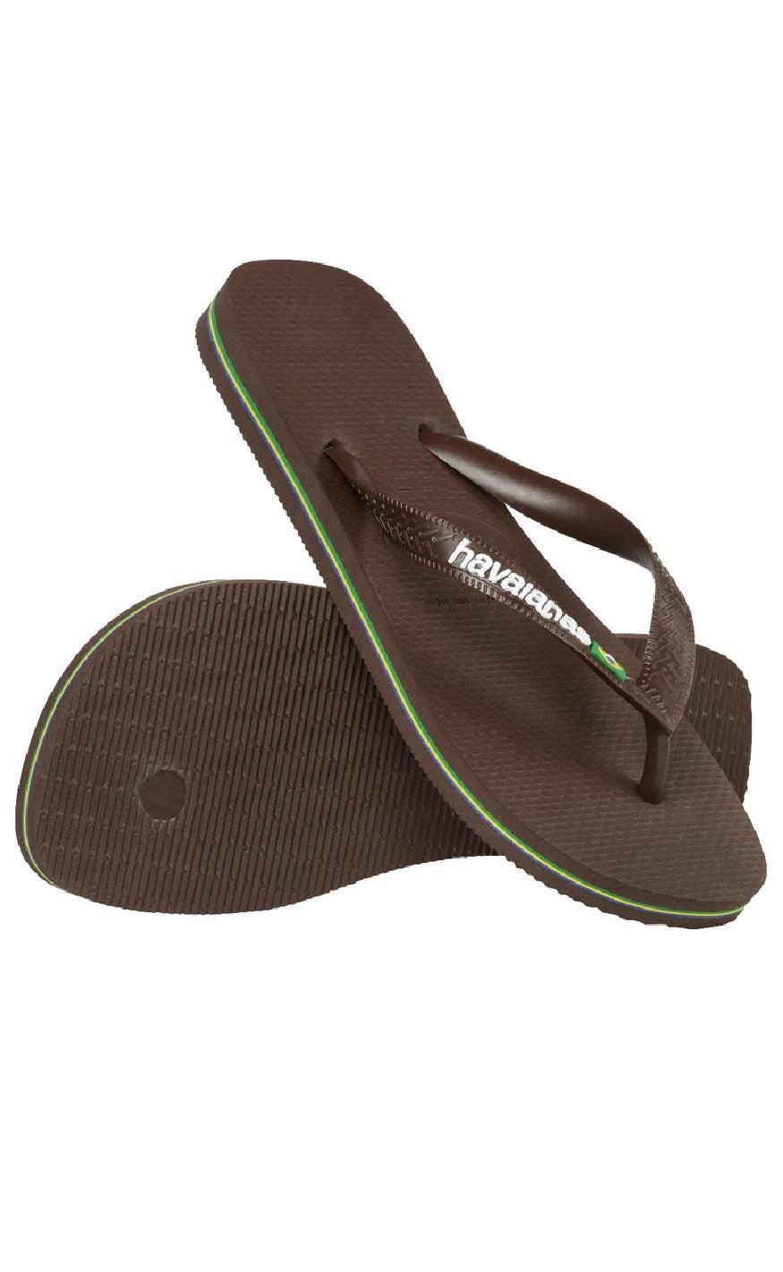 Havaianas Klipklapper / Sandal - Brasil Logo - Brown/White