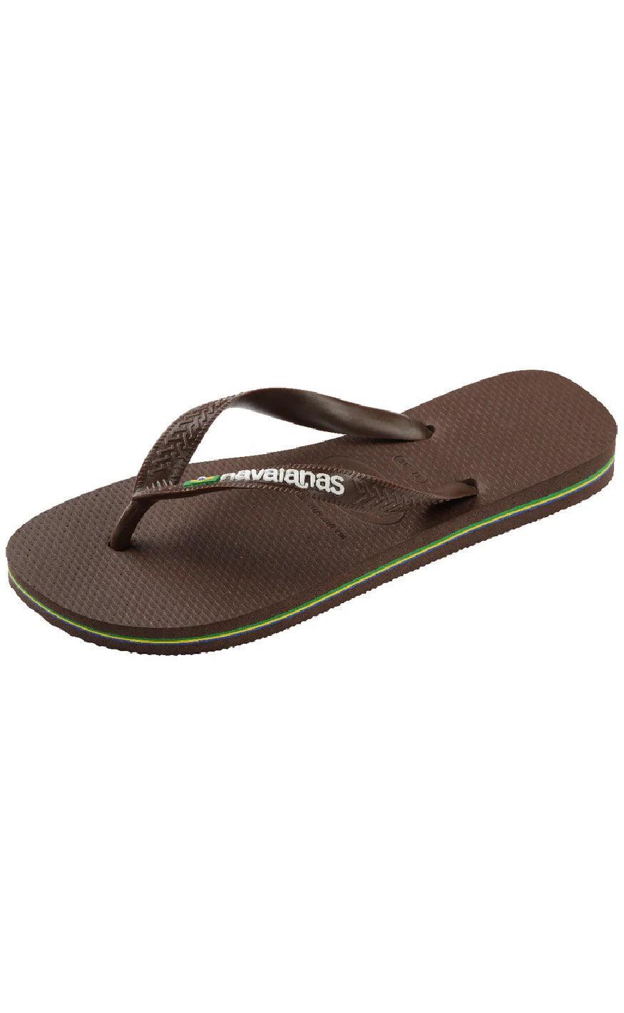 Havaianas Klipklapper / Sandal - Brasil Logo - Brown/White