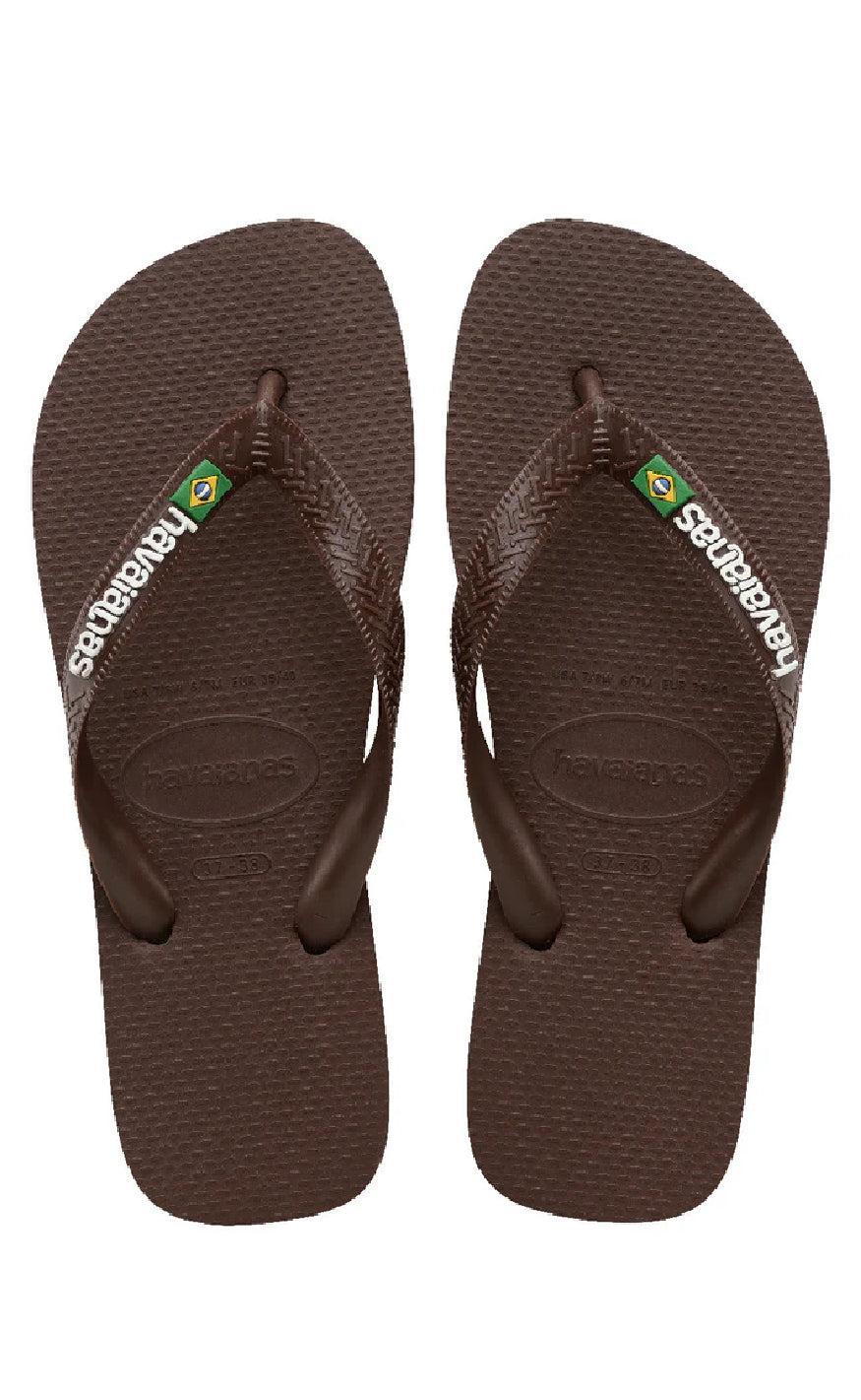 Havaianas Klipklapper / Sandal - Brasil Logo - Brown/White