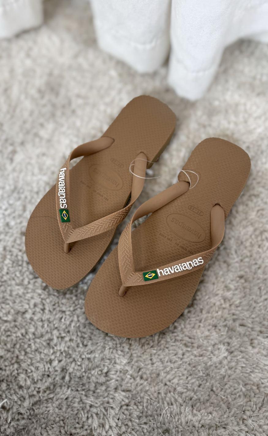 Havaianas Klipklapper / Sandal - Brasil Logo - Rose Gold