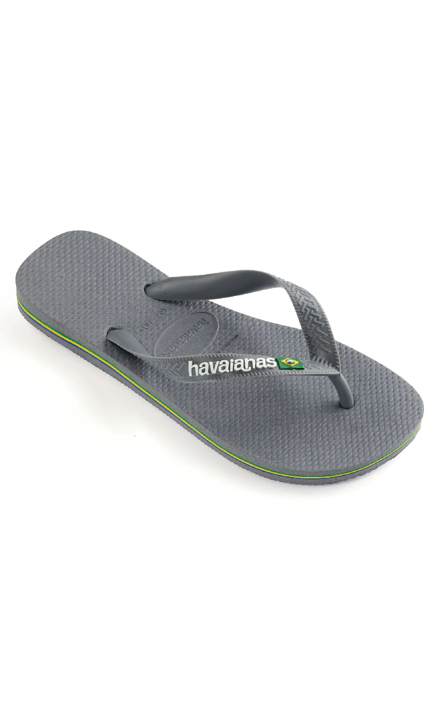 Havaianas Klipklapper / Sandal - Brasil Logo - Steel Grey