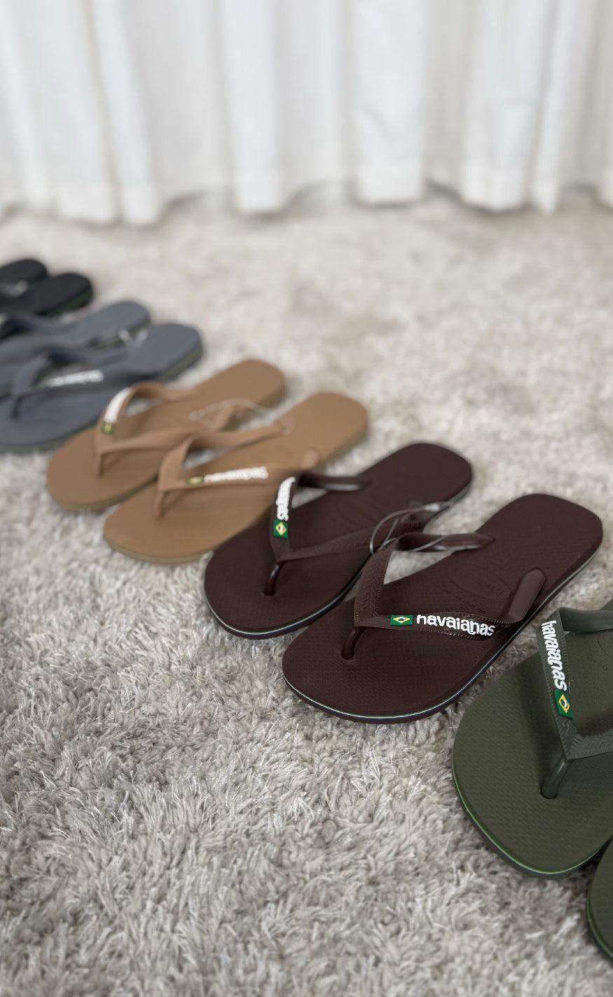Havaianas Klipklapper / Sandal - Brasil Logo - Steel Grey