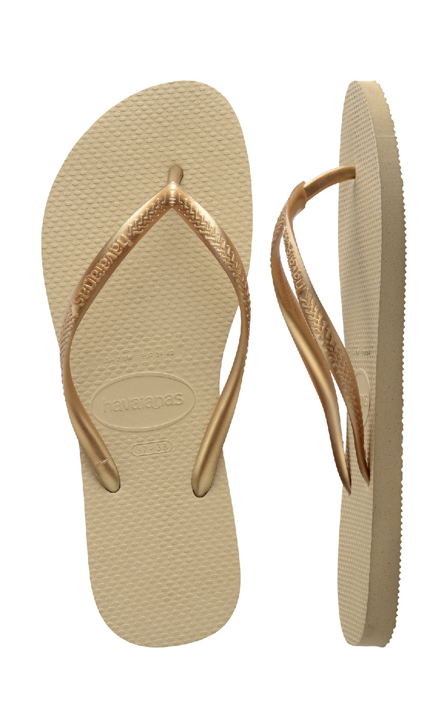 Havaianas Klipklapper / Sandal - Slim - SandGrey/L. Gold