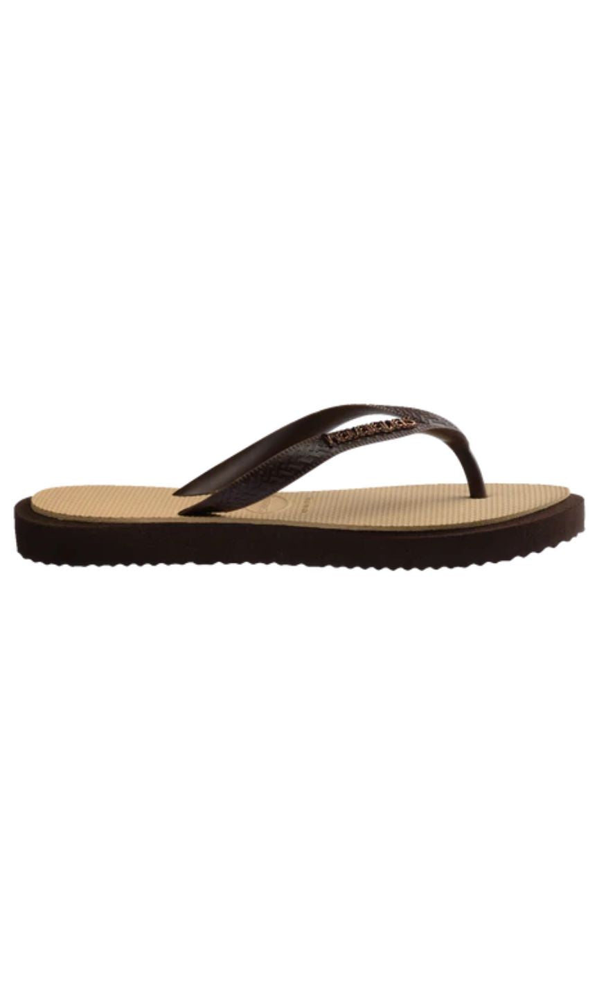 Havaianas Klipklapper / Sandal - Top Point Fusion - Dark Brown/Golden