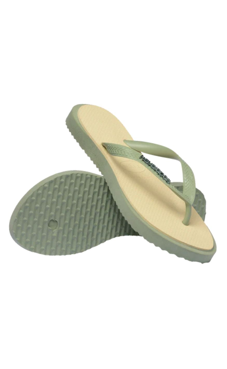 Havaianas Klipklapper / Sandal - Top Point Fusion - Smoke Green/Butter