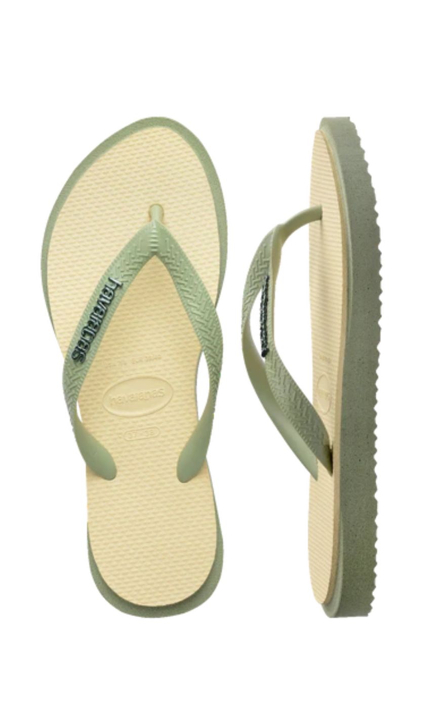 Havaianas Klipklapper / Sandal - Top Point Fusion - Smoke Green/Butter
