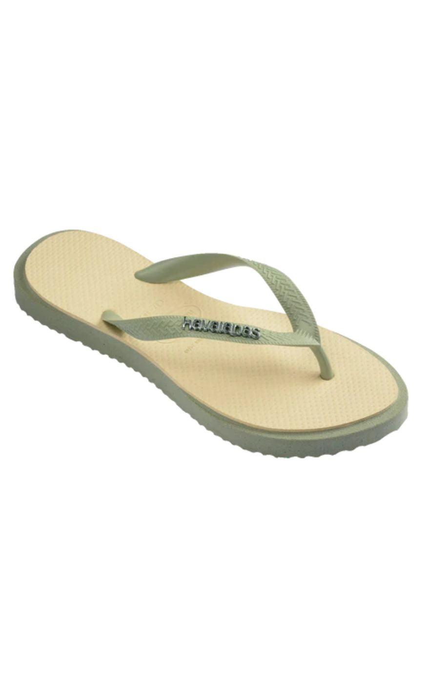 Havaianas Klipklapper / Sandal - Top Point Fusion - Smoke Green/Butter