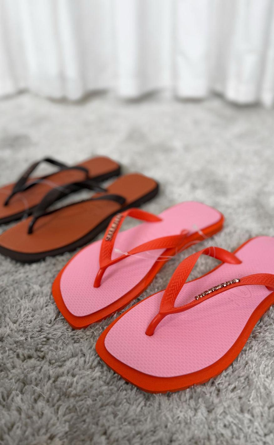 Havaianas Klipklapper / Sandal - Top Square Fusion - Dark Brown