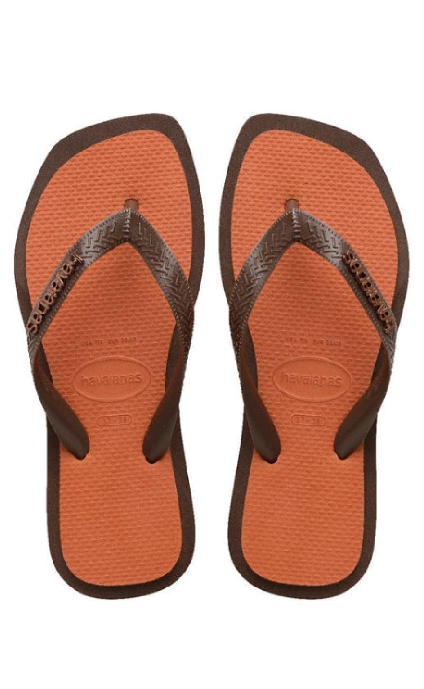 Havaianas Klipklapper / Sandal - Top Square Fusion - Dark Brown