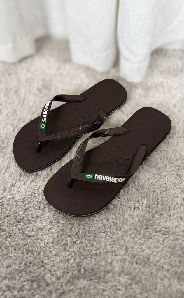 Havaianas Klipklappere - Brasil Logo - Brown/White