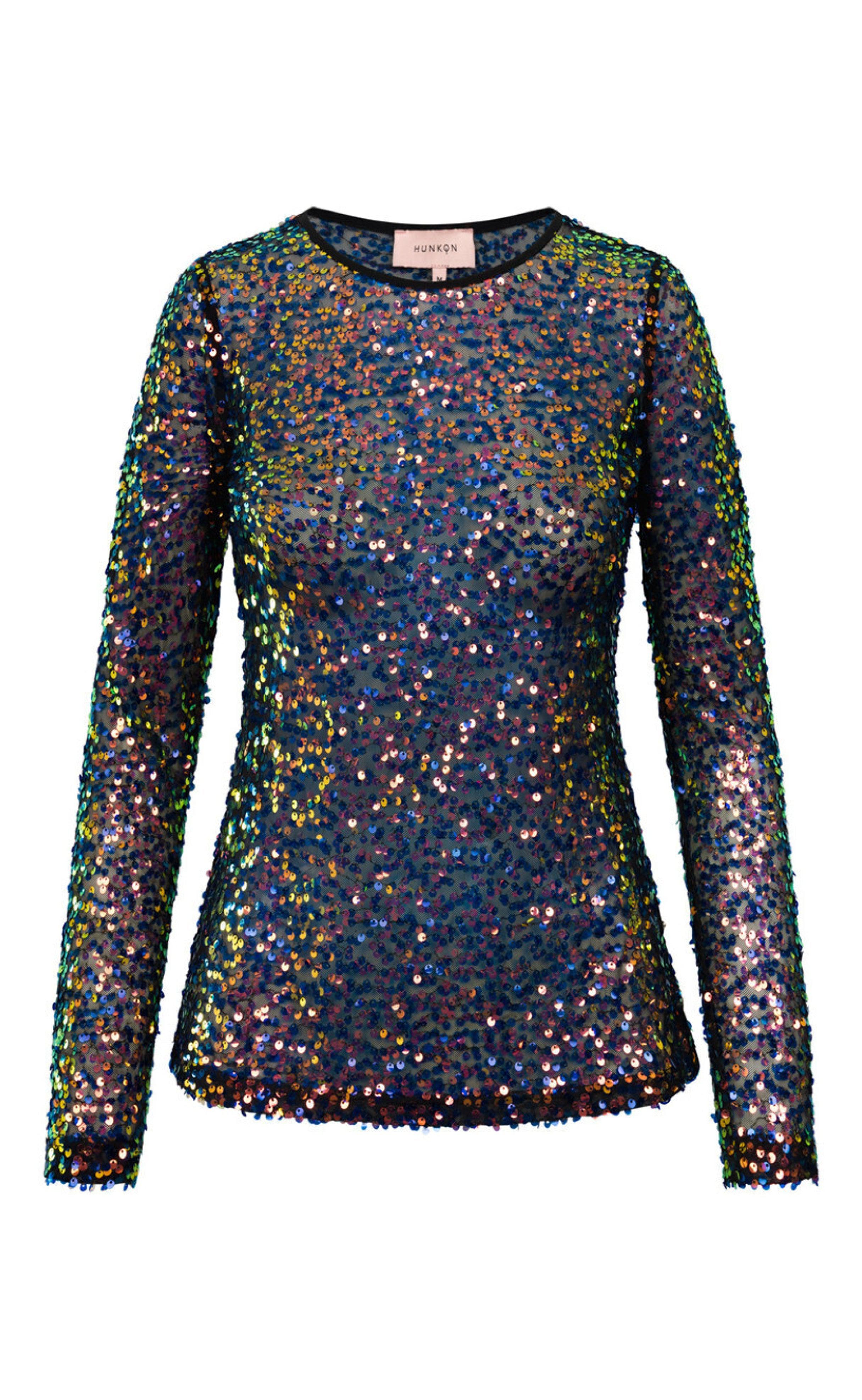 Hunkøn Bluse - Aya Sequin - Black