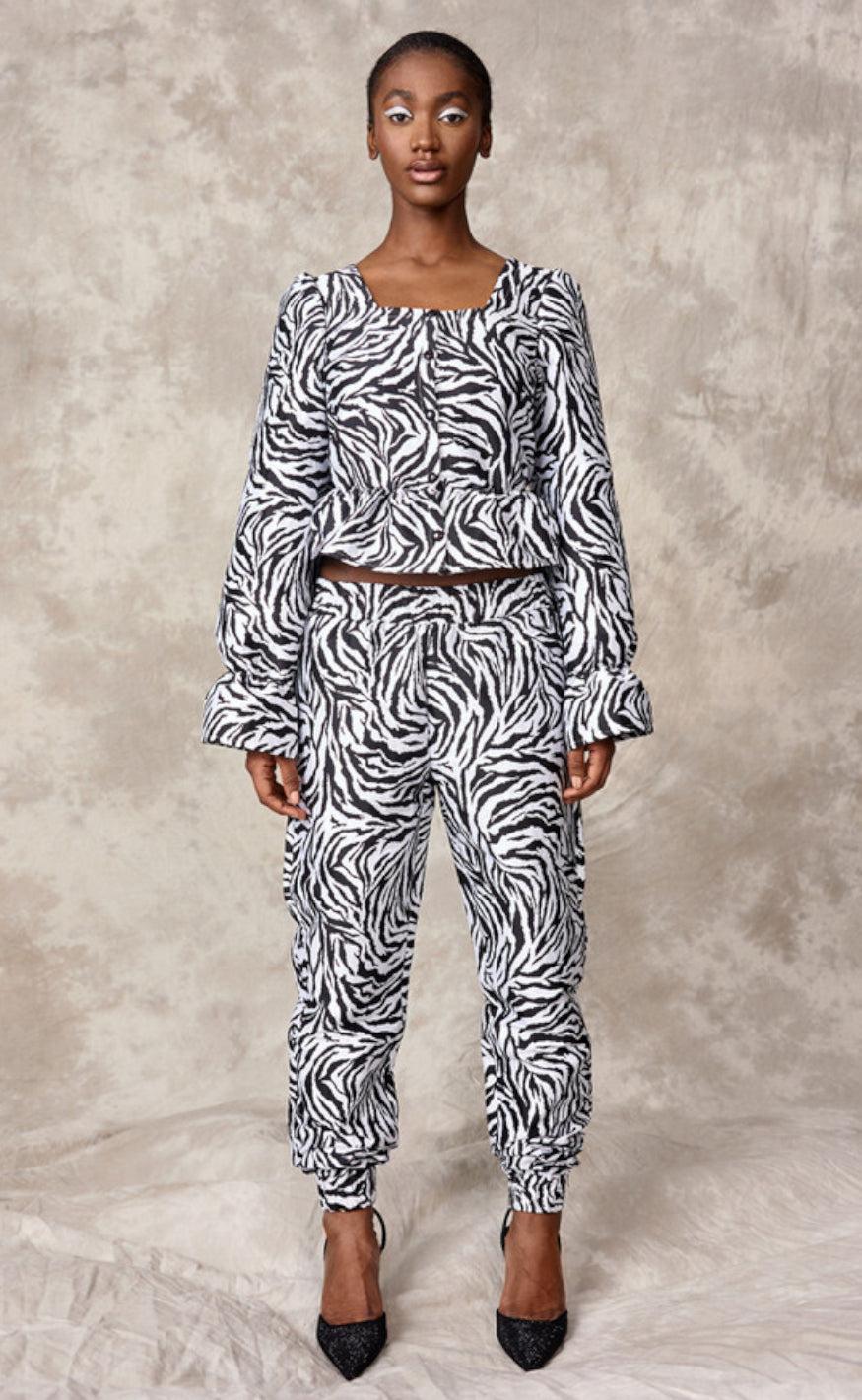 Hunkøn Bluse - Sanna - Zebra Striped