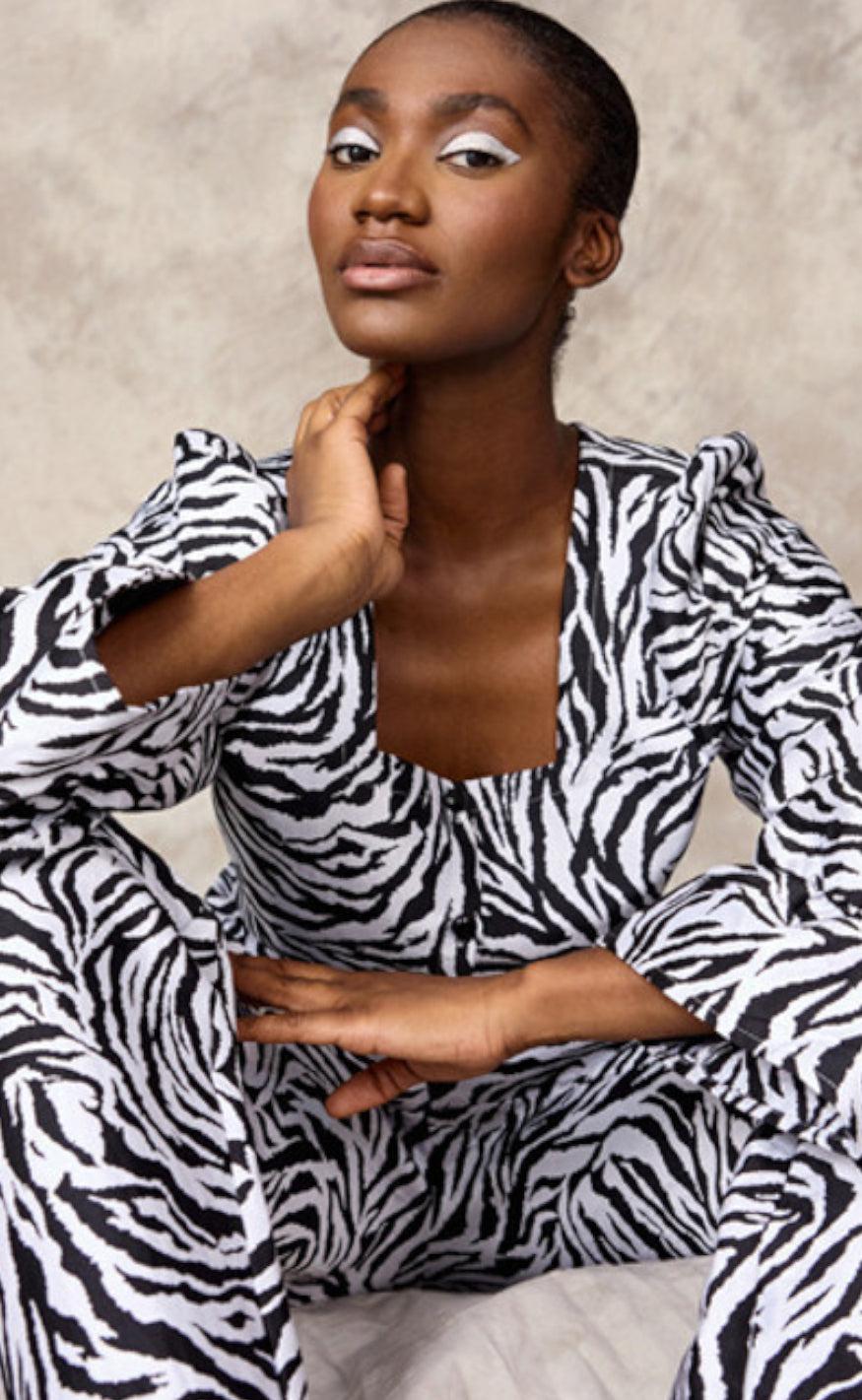 Hunkøn Bluse - Sanna - Zebra Striped