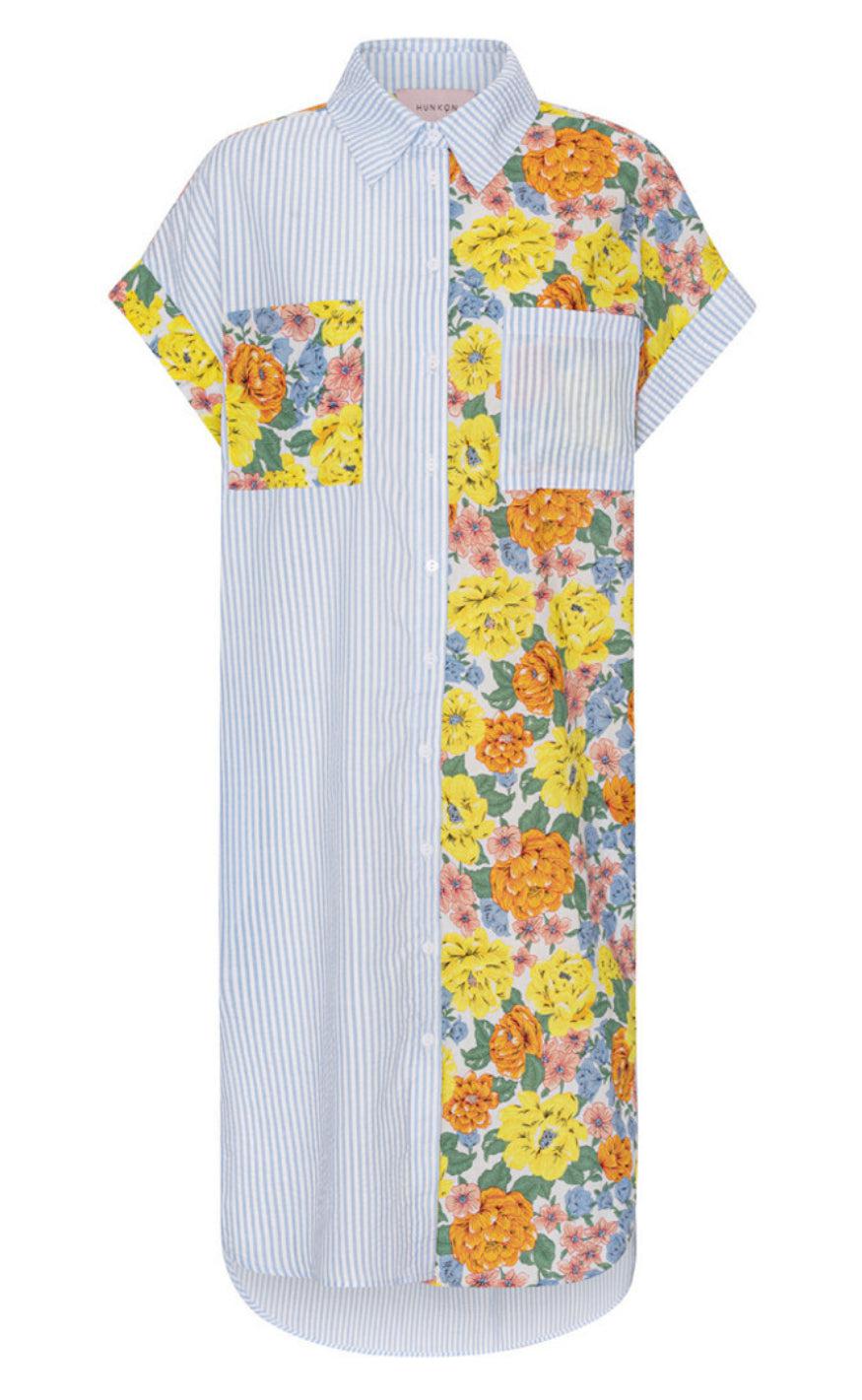 Hunkøn Kjole - Vanessa - Blue/Floral