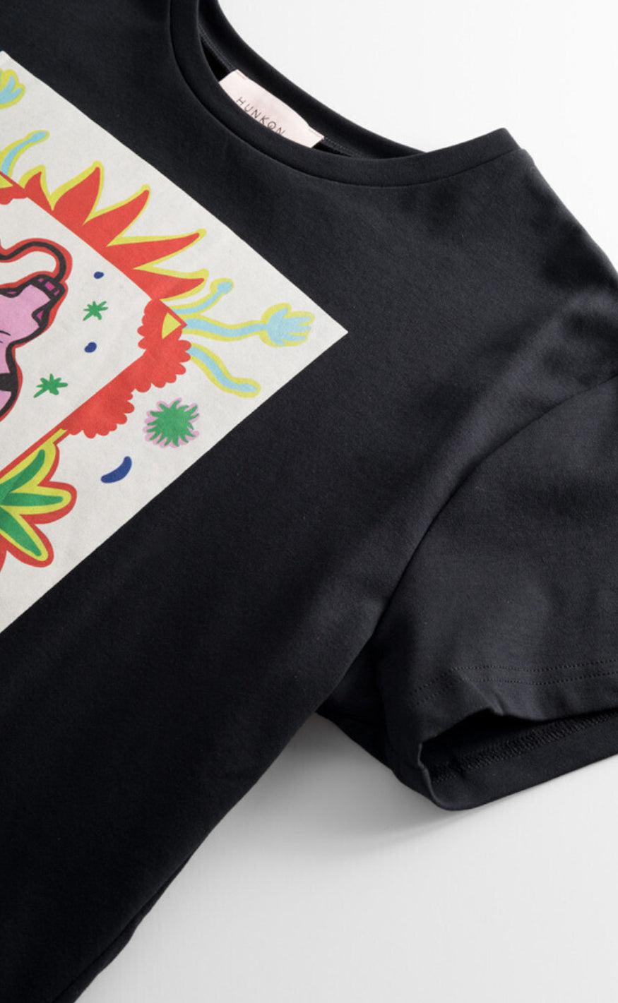 Hunkøn T-shirt - Spirit Snake - Black