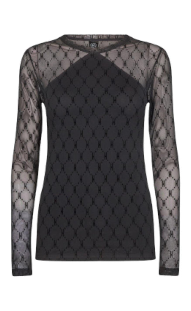 Hype The Detail Bluse - Mesh 310 - Black