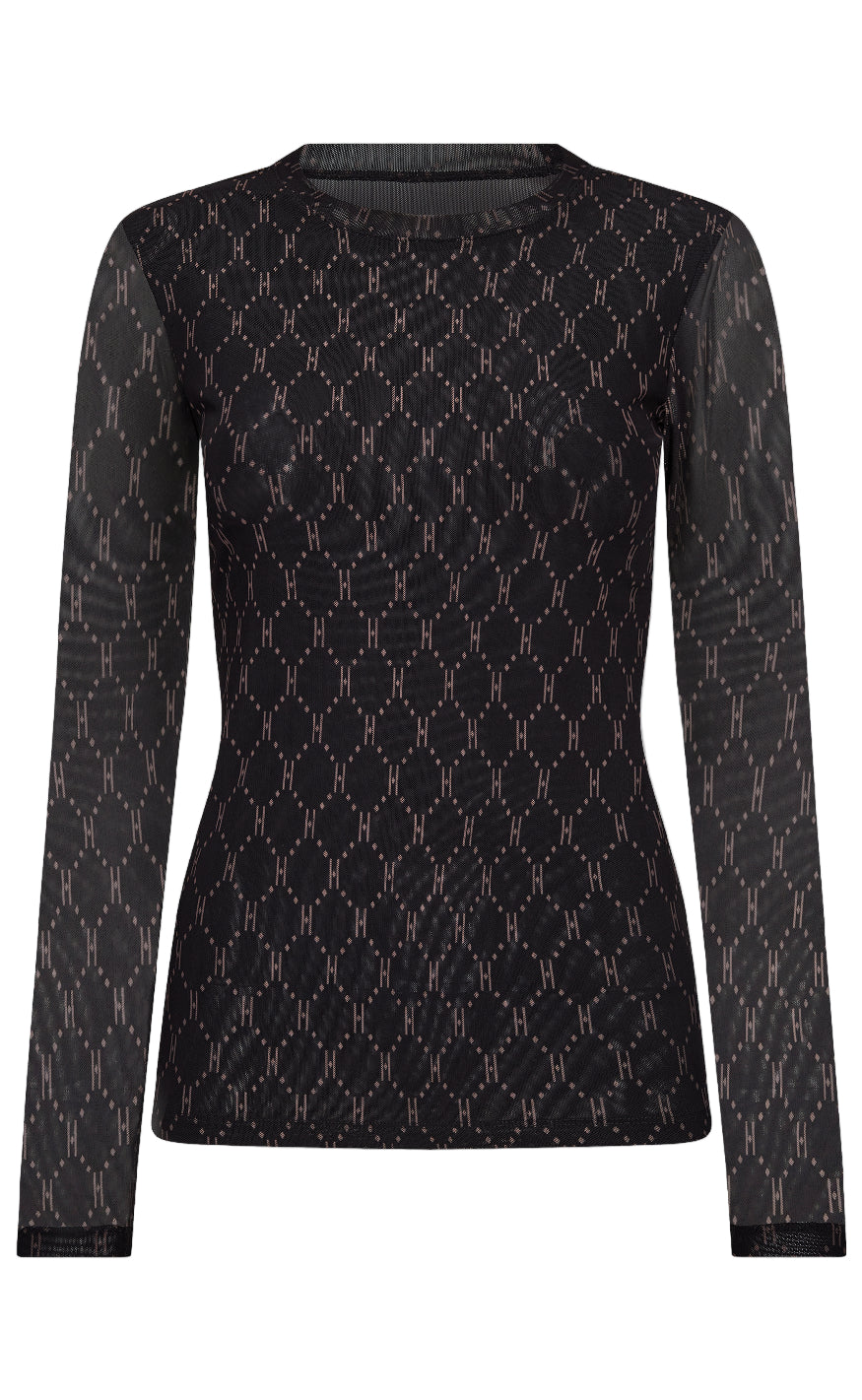 Hype The Detail Bluse - Mesh - Black/brown