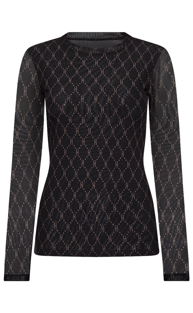 Hype The Detail Bluse - Mesh - Black/brown
