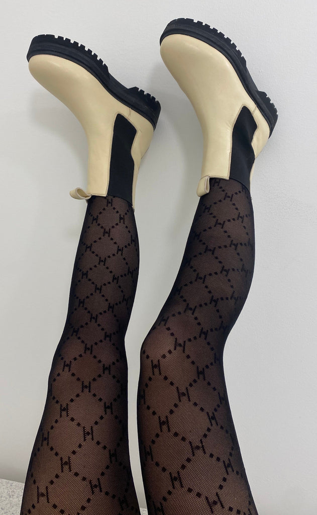 Hype The Detail Strømpebukser - Logo 25 Denier - Black