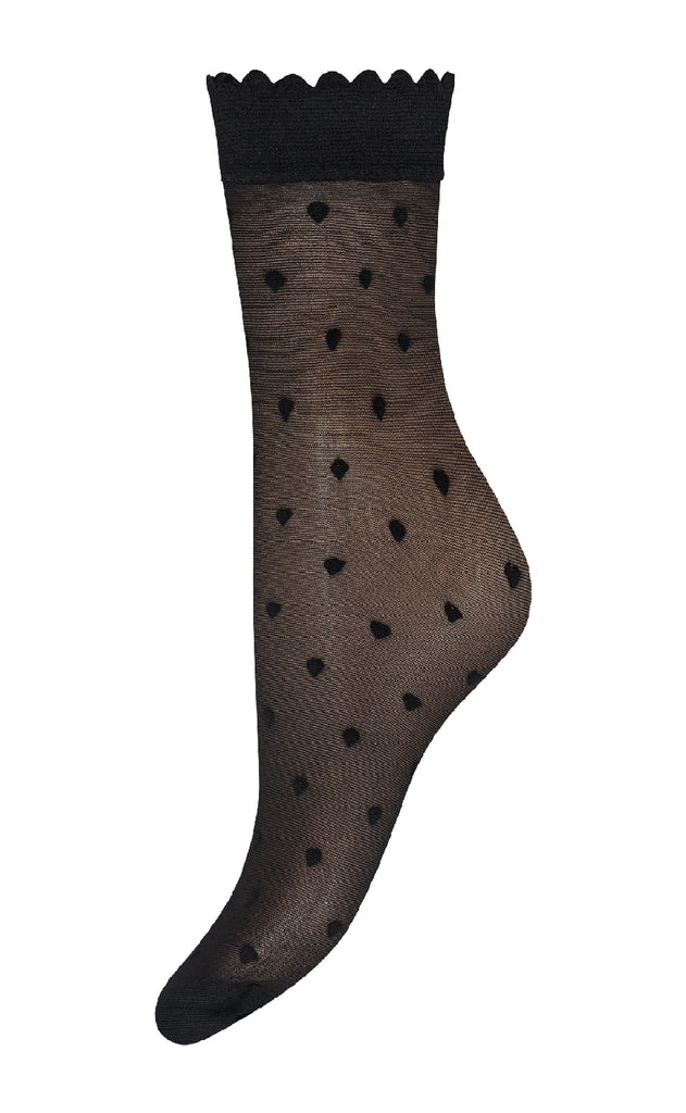 Hype The Detail Strømper - Ankle Heart 30d - Black 1100