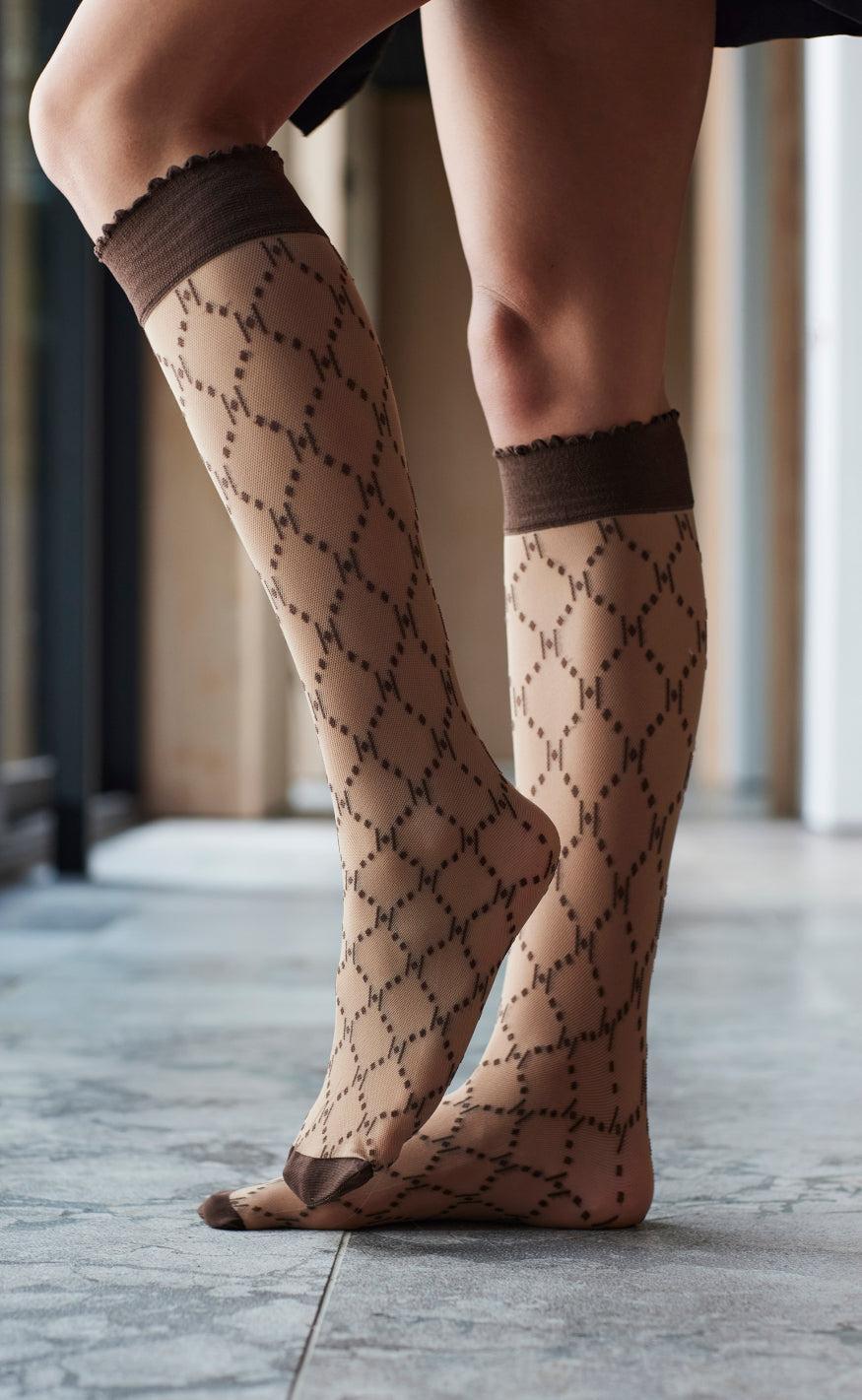 Hype The Detail Strømper - Knee High Logo - Brown