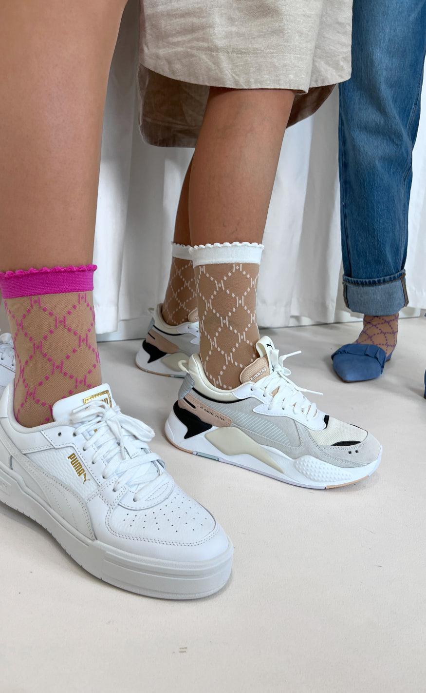 Hype The Detail Strømper - Logo 25 Denier - White