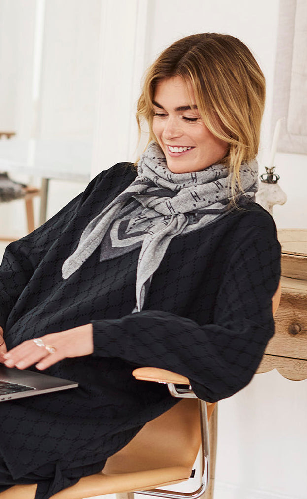 Hype The Detail Tørklæde - 83 - Light Grey Melange