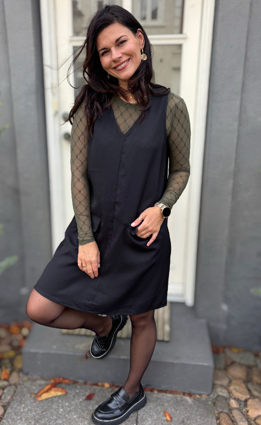 Hype the Detail Bluse - Mesh 14 - Green