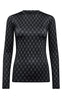 Hype the Detail Bluse - Printed 14 - Black
