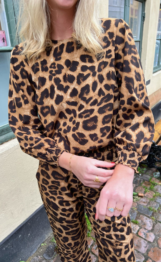 INA Copenhagen Bluse - Chili - Leopard