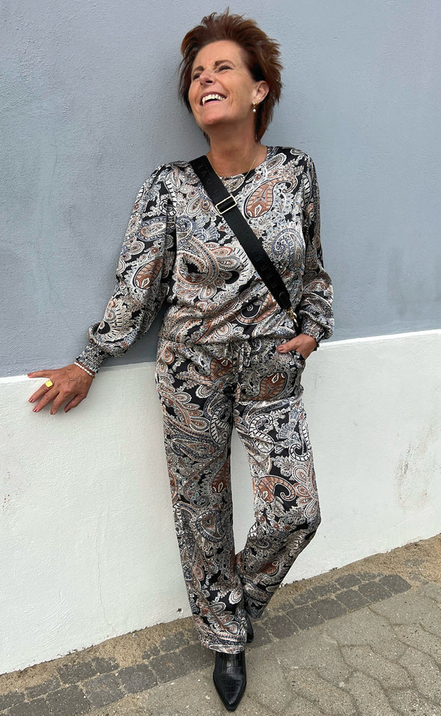 INA Copenhagen Bluse - Chili - Paisley Night