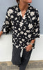 INA Copenhagen Bluse - Datia - Black W. Beige Flowers