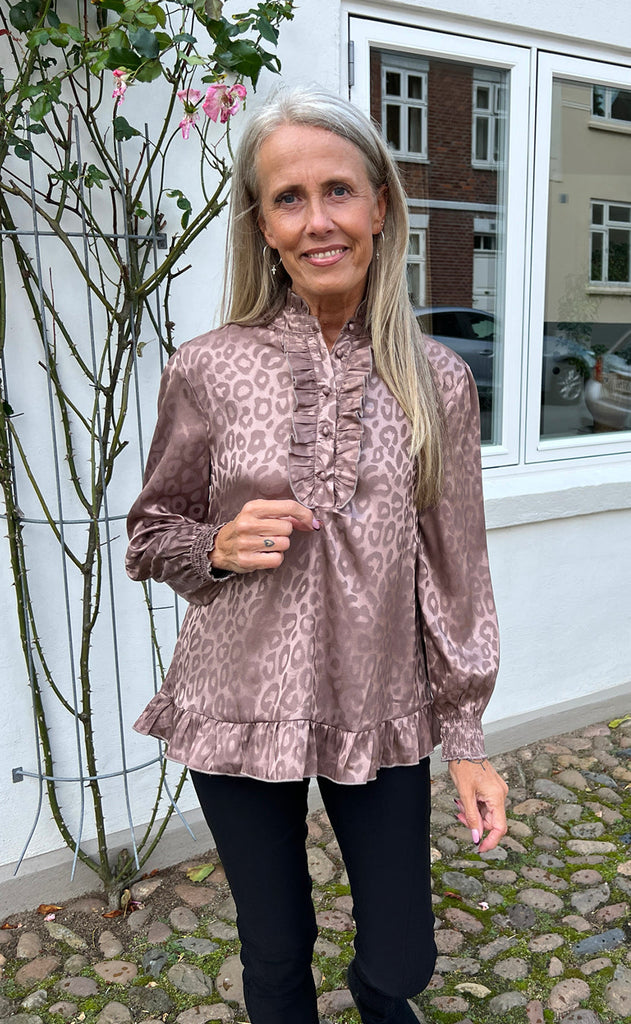 INA Copenhagen Bluse - Pia - Brown Leopard