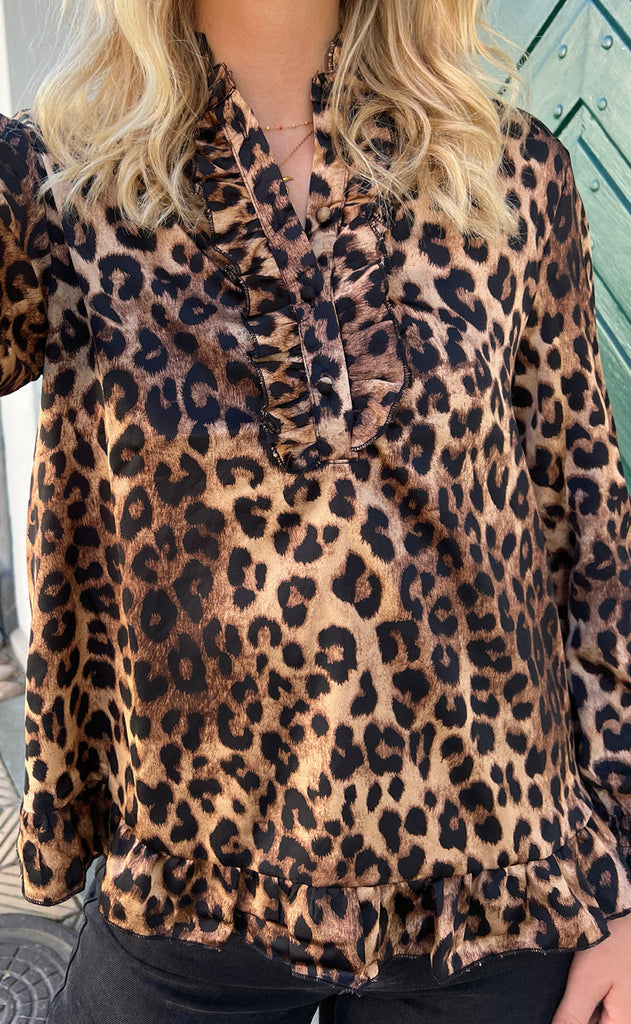 INA Copenhagen Bluse - Pia - Leopard