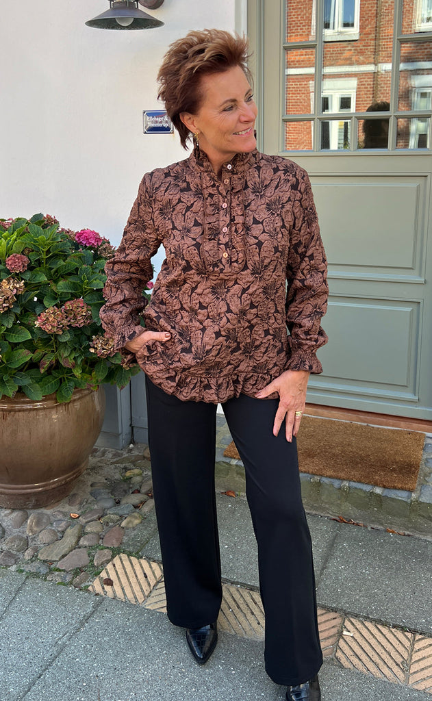 INA Copenhagen Bluse - Roxie - Brown