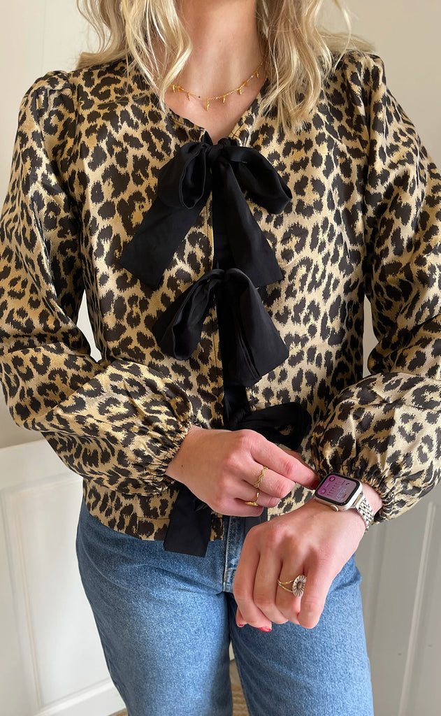 INA Copenhagen Bluse - Sussi - Shiny Leopard