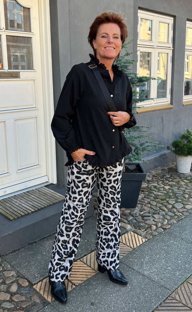 INA Copenhagen Bukser - Ida - Grey Leopard